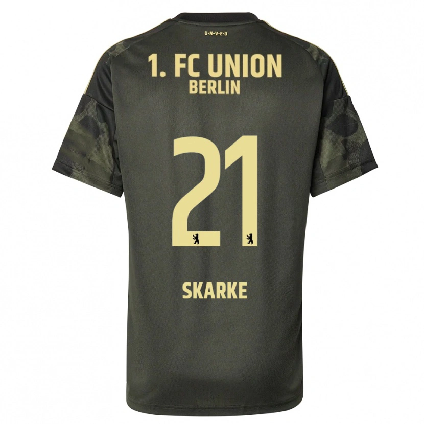 Danxen Niño Camiseta Tim Skarke #21 Verde Oscuro Negro 2ª Equipación 2025/26 La Camisa