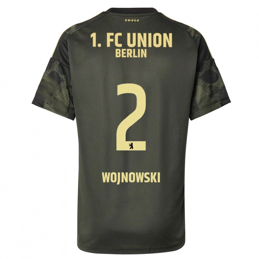 Danxen Niño Camiseta Wiktorian Wojnowski #2 Verde Oscuro Negro 2ª Equipación 2025/26 La Camisa