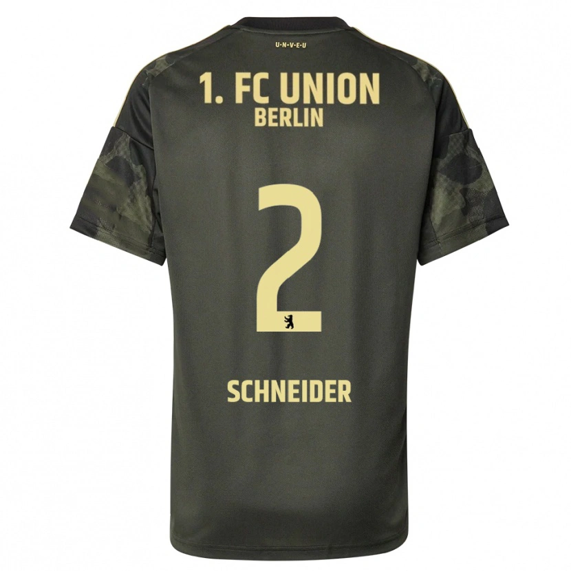 Danxen Niño Camiseta Tomke Schneider #2 Verde Oscuro Negro 2ª Equipación 2025/26 La Camisa