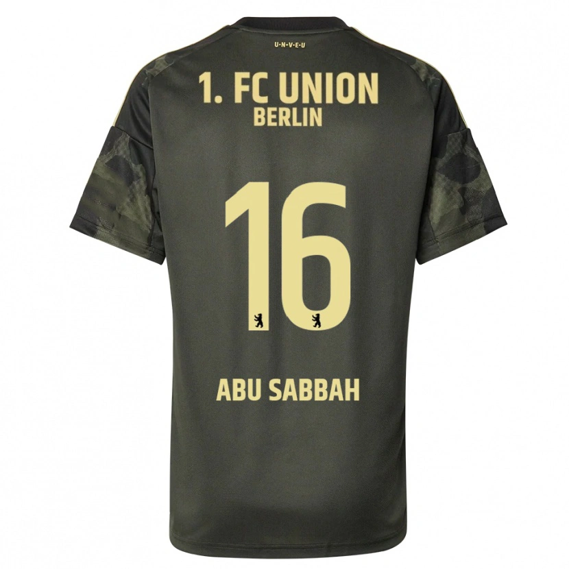 Danxen Niño Camiseta Sarah Abu Sabbah #16 Verde Oscuro Negro 2ª Equipación 2025/26 La Camisa