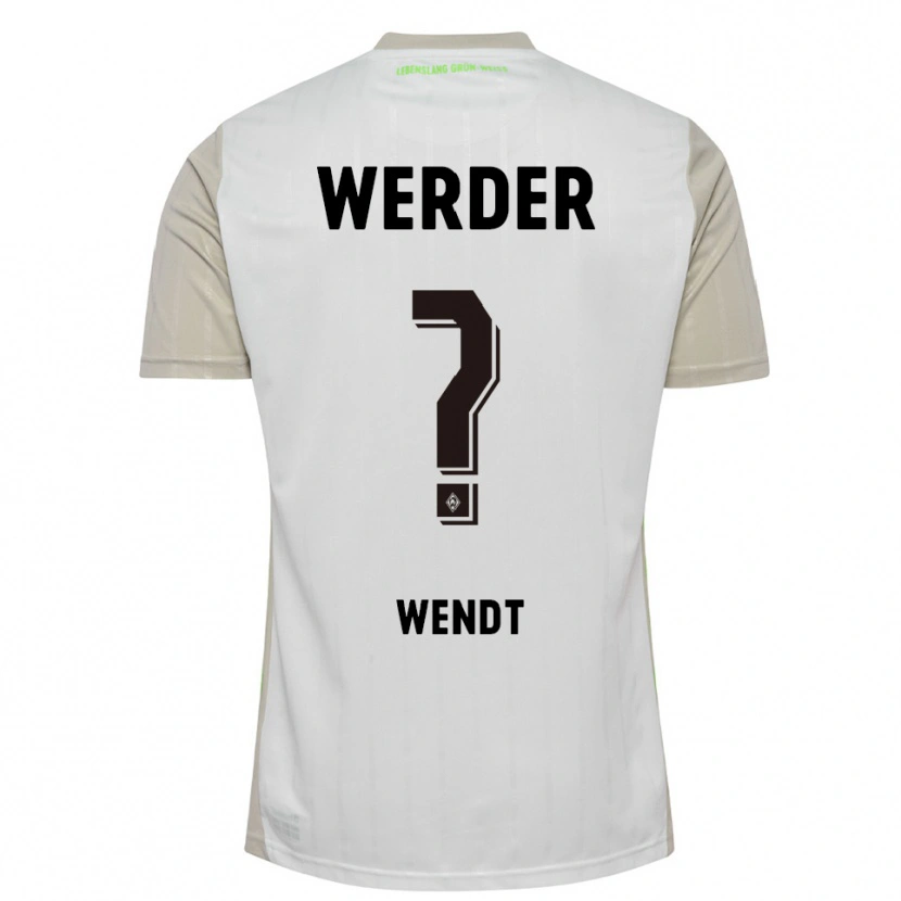 Danxen Niño Camiseta Maximilian Wendt #0 Blanco Negro 2ª Equipación 2025/26 La Camisa