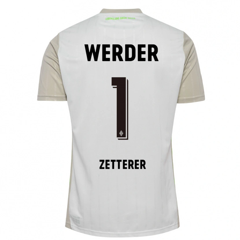 Danxen Niño Camiseta Michael Zetterer #1 Blanco Negro 2ª Equipación 2025/26 La Camisa