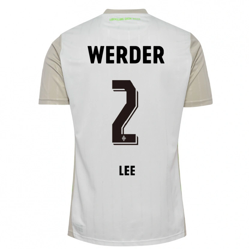 Danxen Niño Camiseta Gun-Woo Lee #2 Blanco Negro 2ª Equipación 2025/26 La Camisa