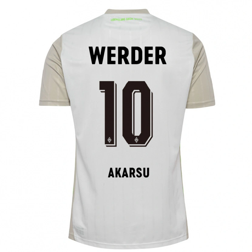 Danxen Niño Camiseta Mikail Bura Akarsu #10 Blanco Negro 2ª Equipación 2025/26 La Camisa