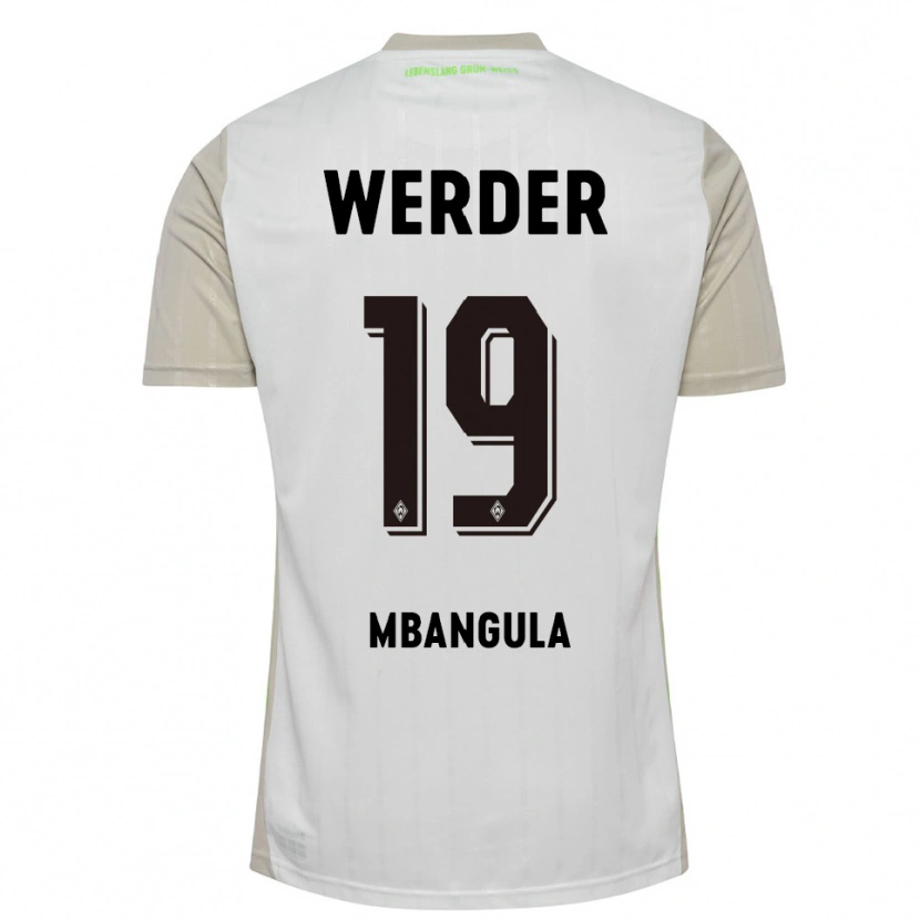Danxen Niño Camiseta Samuel Mbangula #19 Blanco Negro 2ª Equipación 2025/26 La Camisa
