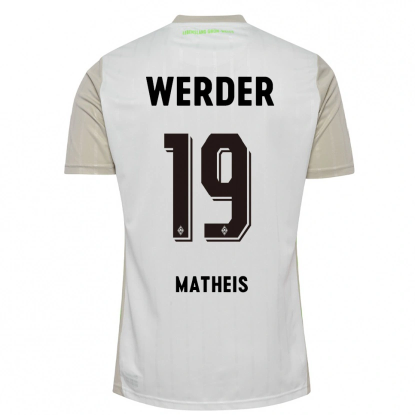 Danxen Niño Camiseta Saskia Matheis #19 Blanco Negro 2ª Equipación 2025/26 La Camisa