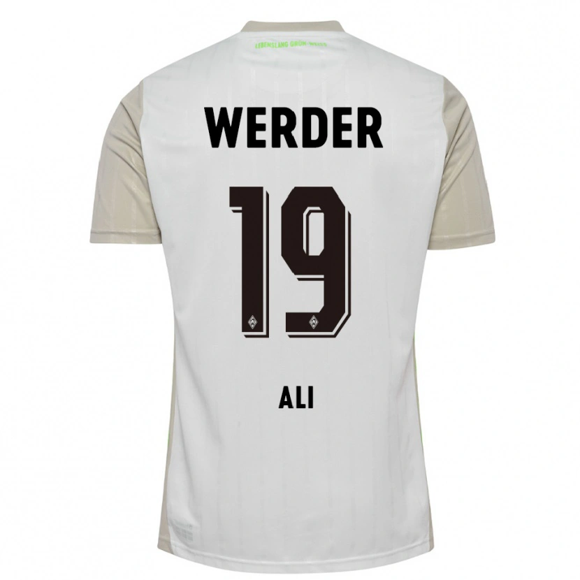 Danxen Niño Camiseta Rok Ali #19 Blanco Negro 2ª Equipación 2025/26 La Camisa