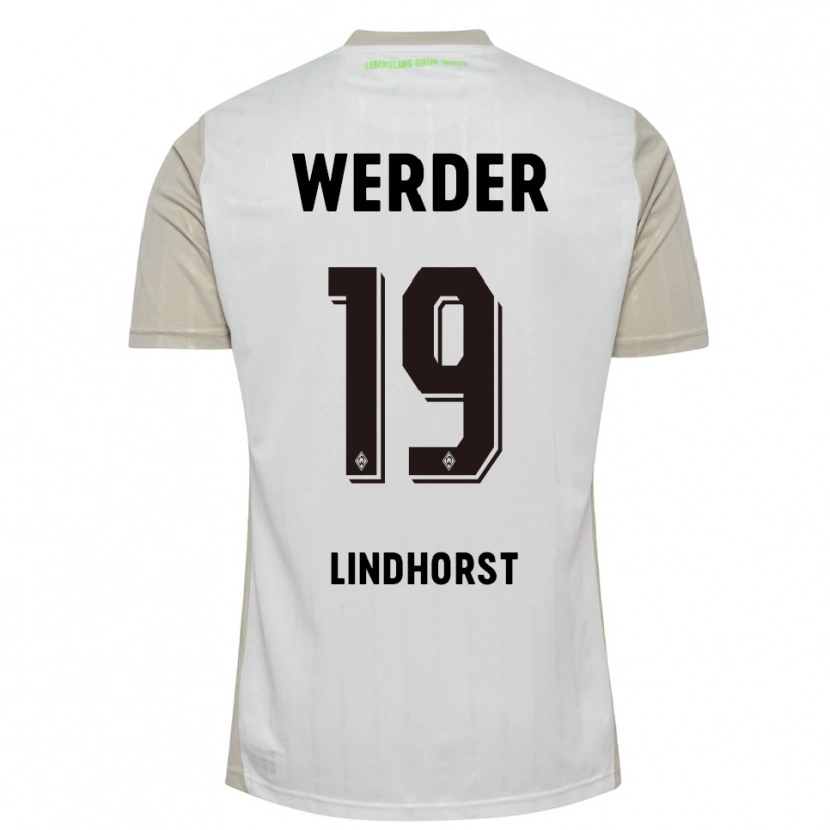 Danxen Niño Camiseta Jerrit Lindhorst #19 Blanco Negro 2ª Equipación 2025/26 La Camisa