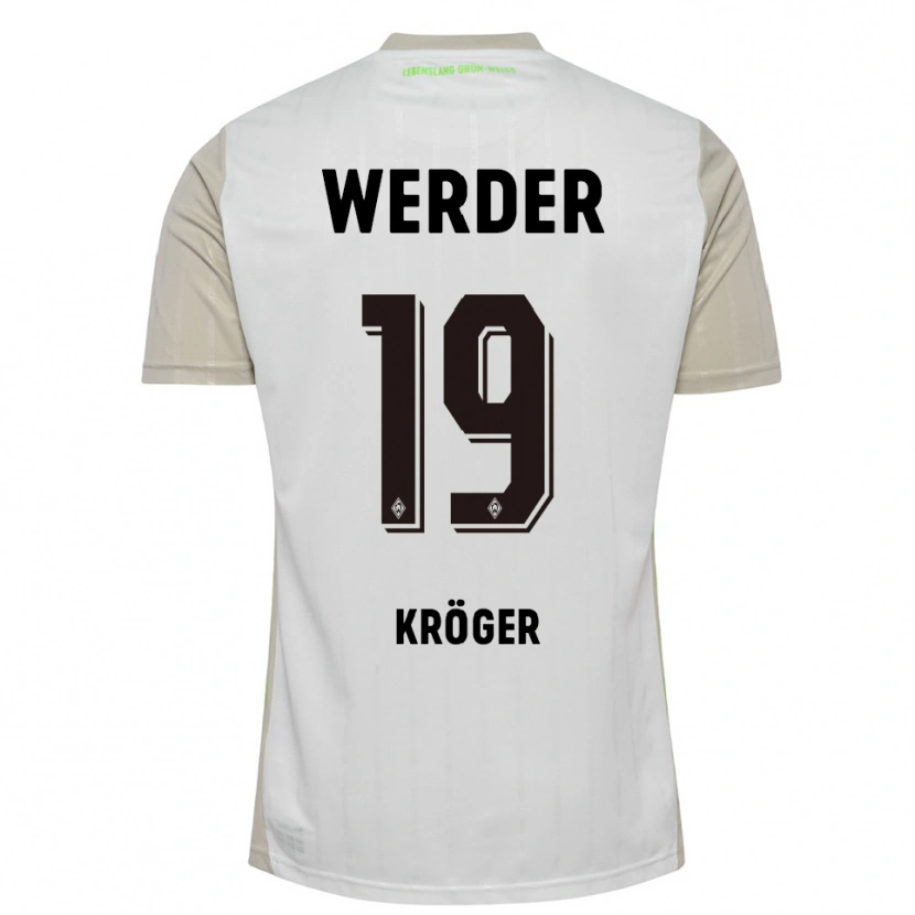 Danxen Niño Camiseta Moritz Kröger #19 Blanco Negro 2ª Equipación 2025/26 La Camisa