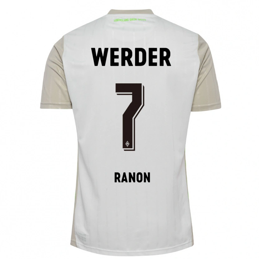 Danxen Niño Camiseta Yuval Ranon #7 Blanco Negro 2ª Equipación 2025/26 La Camisa