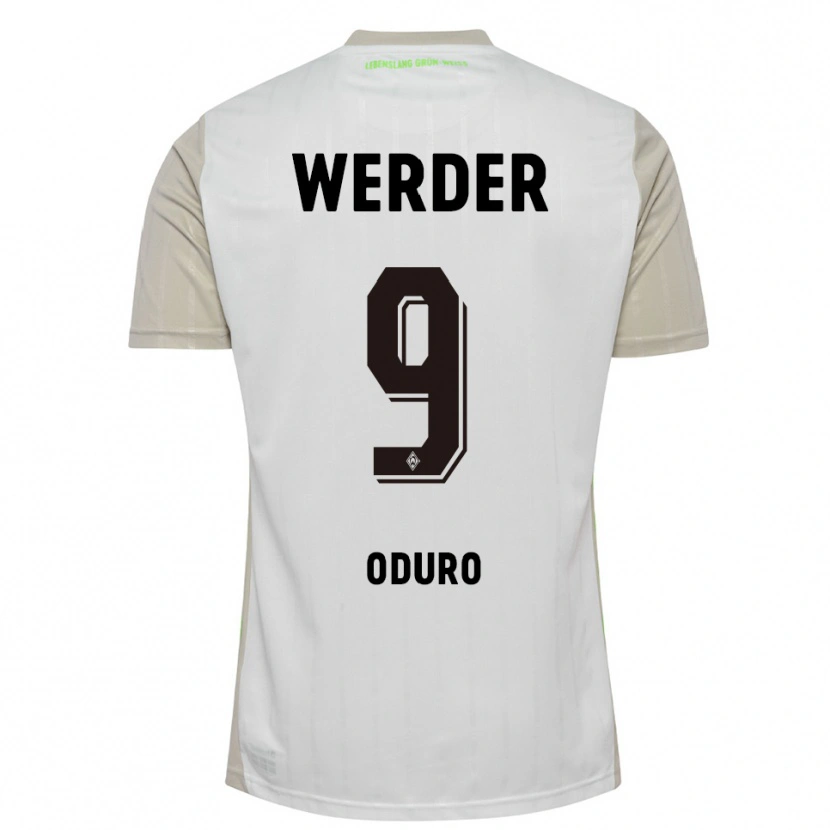 Danxen Niño Camiseta Ricardo Oduro #9 Blanco Negro 2ª Equipación 2025/26 La Camisa