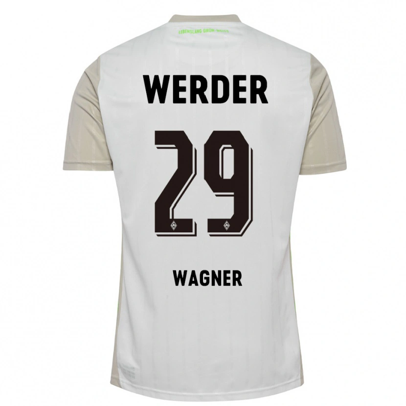 Danxen Niño Camiseta Paul Wagner #29 Blanco Negro 2ª Equipación 2025/26 La Camisa