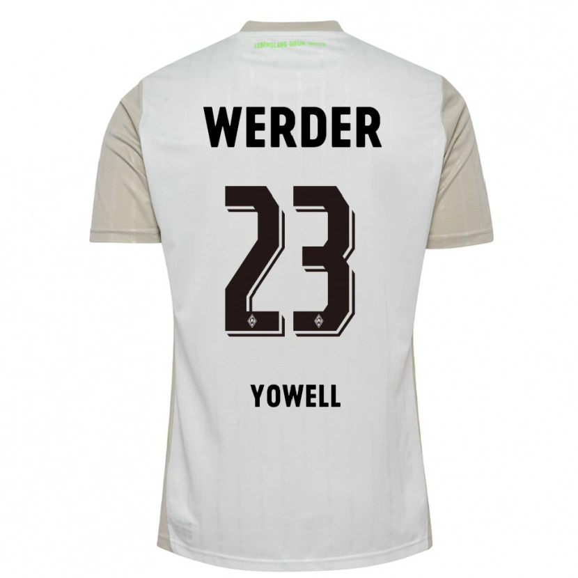 Danxen Niño Camiseta Austin Yowell #23 Blanco Negro 2ª Equipación 2025/26 La Camisa
