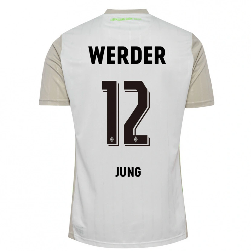 Danxen Niño Camiseta Hugo Jung #12 Blanco Negro 2ª Equipación 2025/26 La Camisa