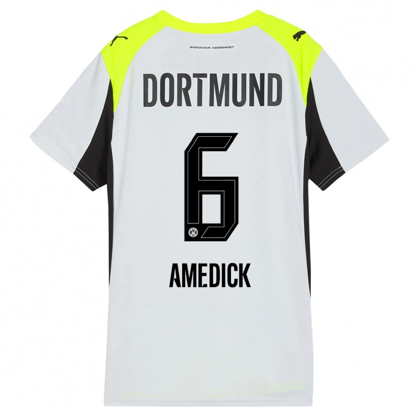 Danxen Niño Camiseta Maik Amedick #6 Amarillo Fluorescente 2ª Equipación 2025/26 La Camisa