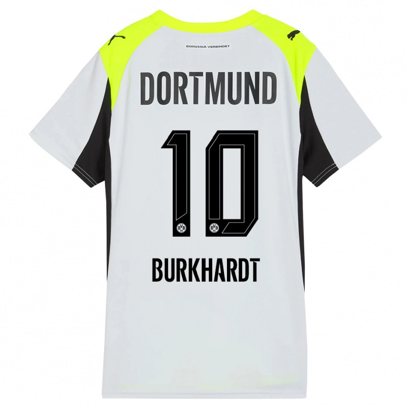 Danxen Niño Camiseta Till Burkhardt #10 Amarillo Fluorescente 2ª Equipación 2025/26 La Camisa