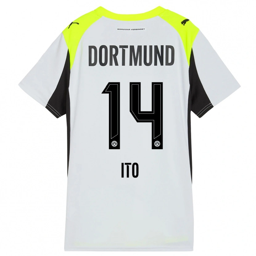 Danxen Niño Camiseta Sara Ito #14 Amarillo Fluorescente 2ª Equipación 2025/26 La Camisa