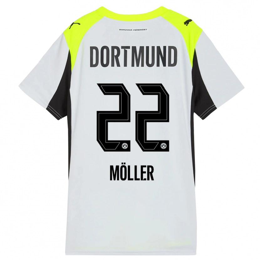 Danxen Niño Camiseta Paul Möller #22 Amarillo Fluorescente 2ª Equipación 2025/26 La Camisa