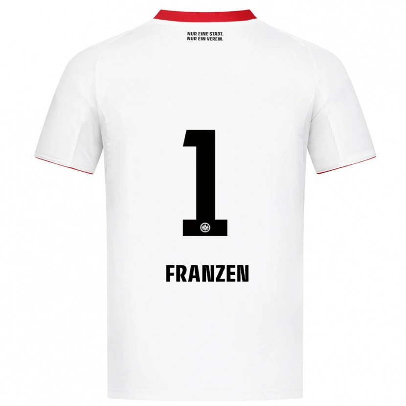 Danxen Niño Camiseta Marlon Franzen #1 Blanco Rojo 2ª Equipación 2025/26 La Camisa