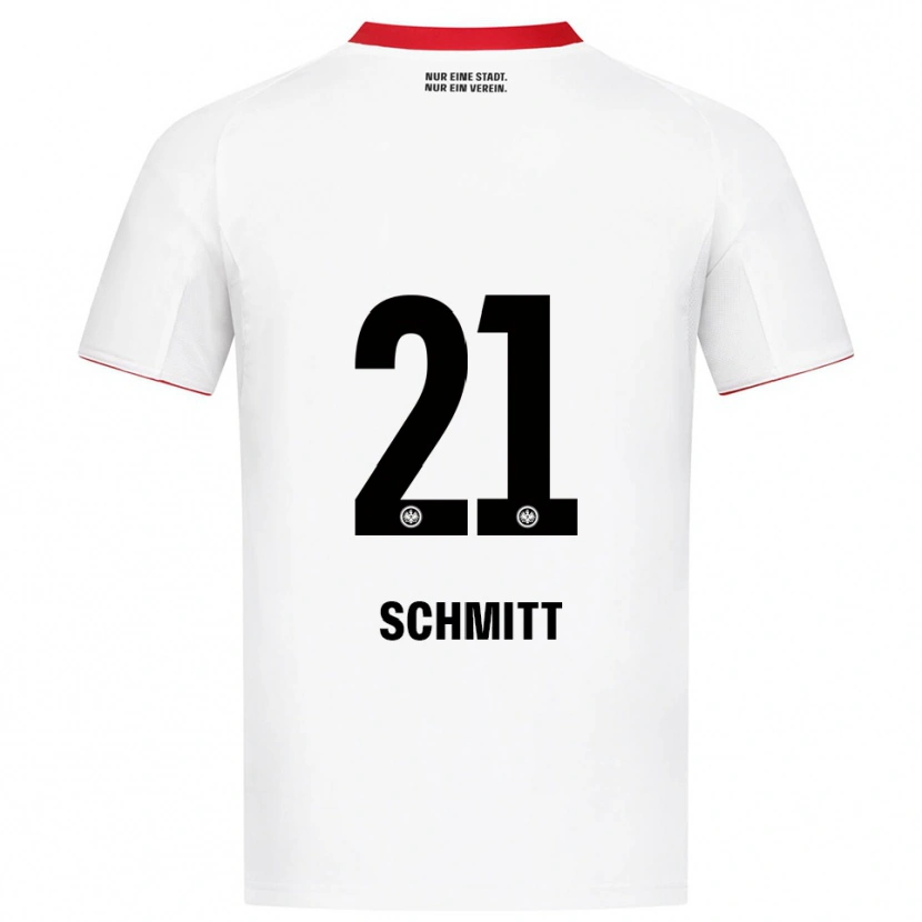 Danxen Niño Camiseta Joshua Schmitt #21 Blanco Rojo 2ª Equipación 2025/26 La Camisa