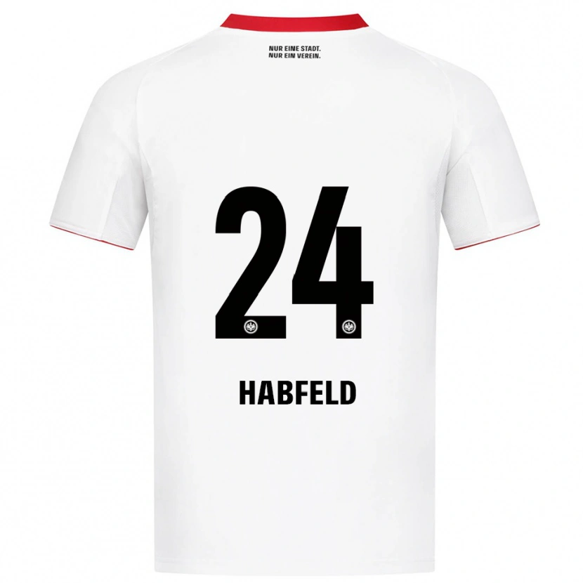 Danxen Niño Camiseta Josef Haßfeld #24 Blanco Rojo 2ª Equipación 2025/26 La Camisa