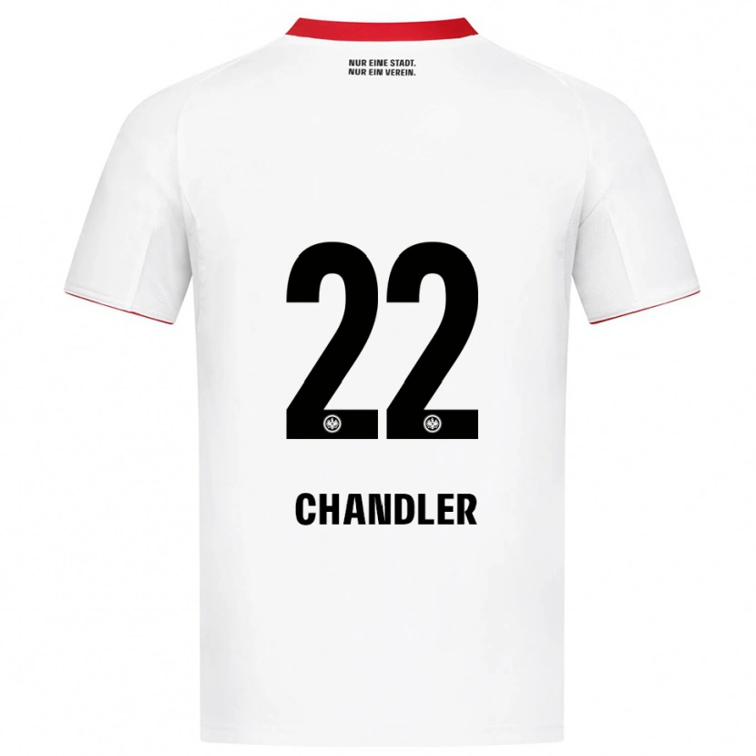 Danxen Niño Camiseta Timothy Chandler #22 Blanco Rojo 2ª Equipación 2025/26 La Camisa