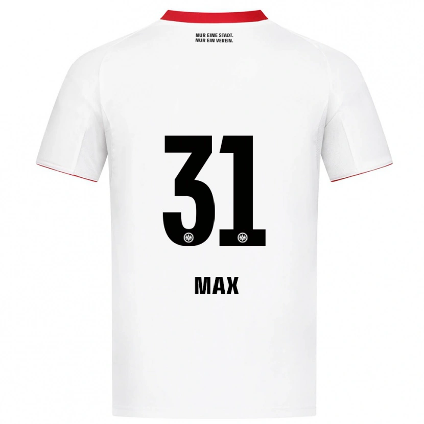 Danxen Niño Camiseta Philipp Max #31 Blanco Rojo 2ª Equipación 2025/26 La Camisa
