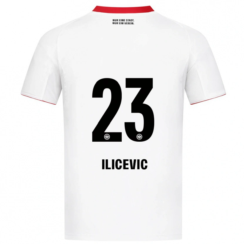 Danxen Niño Camiseta Niko Ilicevic #23 Blanco Rojo 2ª Equipación 2025/26 La Camisa