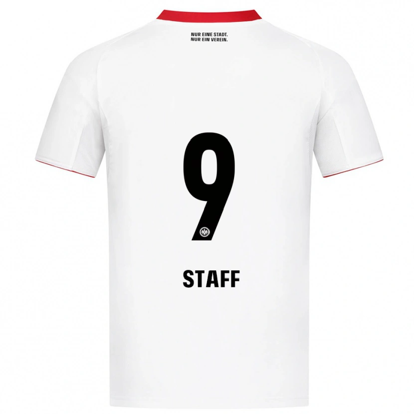 Danxen Niño Camiseta Alexander Staff #9 Blanco Rojo 2ª Equipación 2025/26 La Camisa
