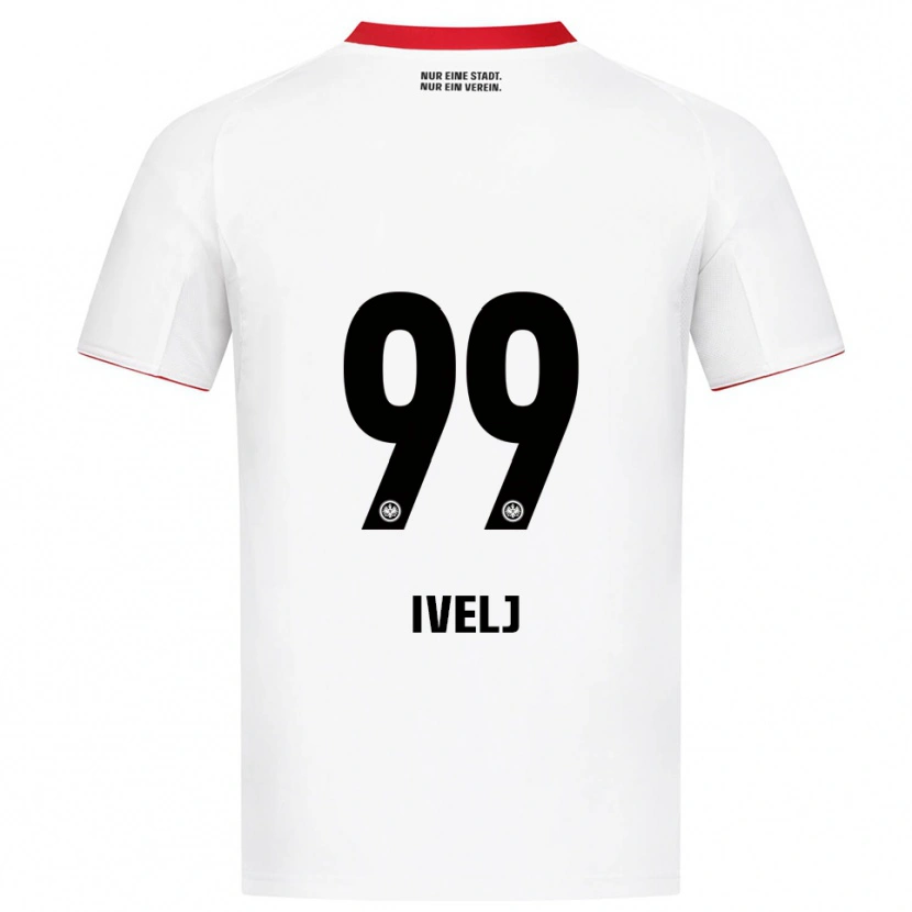 Danxen Niño Camiseta Noemi Ivelj #99 Blanco Rojo 2ª Equipación 2025/26 La Camisa