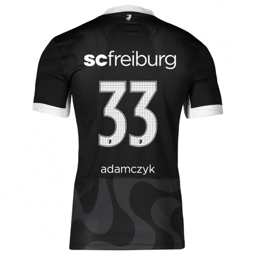 Danxen Niño Camiseta Rebecca Adamczyk #33 Negro Blanco 2ª Equipación 2025/26 La Camisa