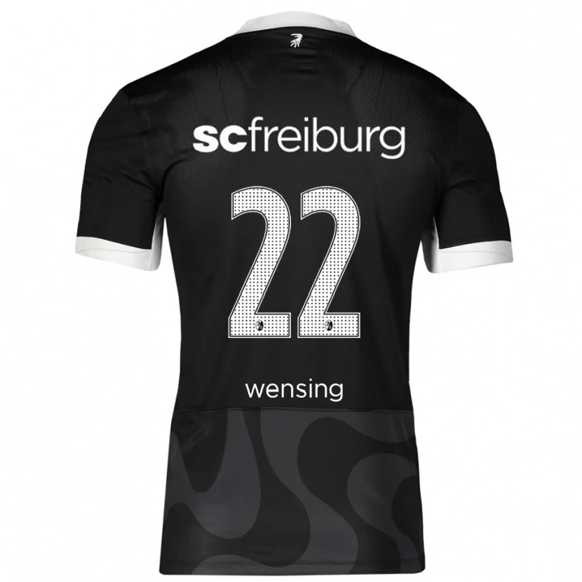 Danxen Niño Camiseta Luisa Wensing #22 Negro Blanco 2ª Equipación 2025/26 La Camisa