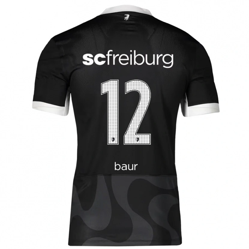 Danxen Niño Camiseta Kimi Baur #12 Negro Blanco 2ª Equipación 2025/26 La Camisa