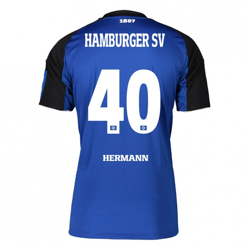 Danxen Niño Camiseta Hannes Hermann #40 Azul Negro 2ª Equipación 2025/26 La Camisa