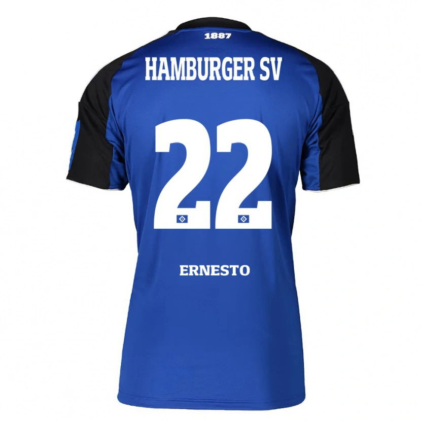 Danxen Niño Camiseta Jorge Ernesto #22 Azul Negro 2ª Equipación 2025/26 La Camisa