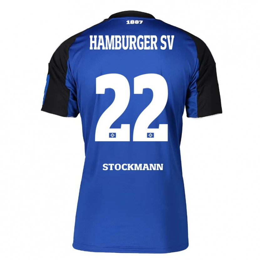 Danxen Niño Camiseta Sarah Stöckmann #22 Azul Negro 2ª Equipación 2025/26 La Camisa