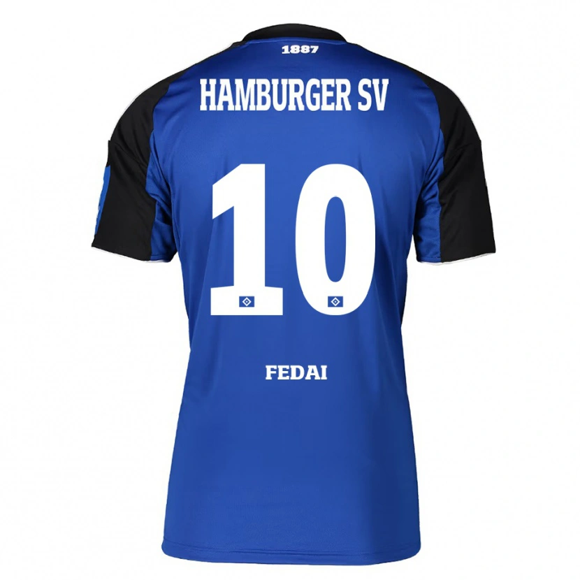 Danxen Niño Camiseta Martin Fedai #10 Azul Negro 2ª Equipación 2025/26 La Camisa
