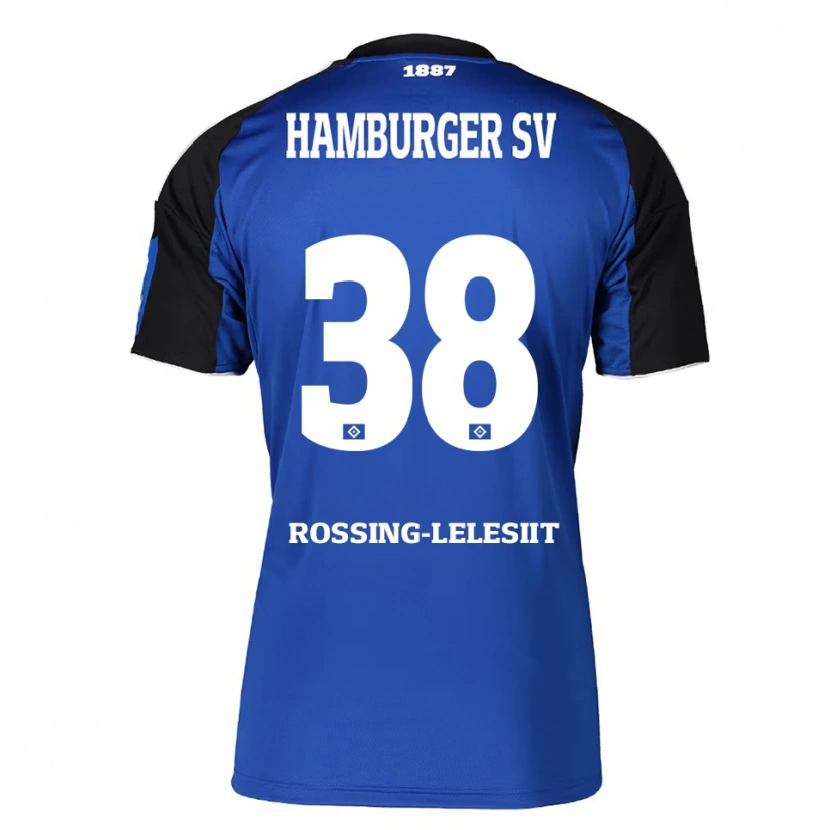 Danxen Niño Camiseta Alexander Røssing-Lelesiit #38 Azul Negro 2ª Equipación 2025/26 La Camisa