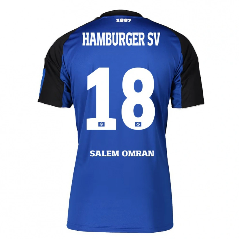 Danxen Niño Camiseta Amir Salem Omran #18 Azul Negro 2ª Equipación 2025/26 La Camisa
