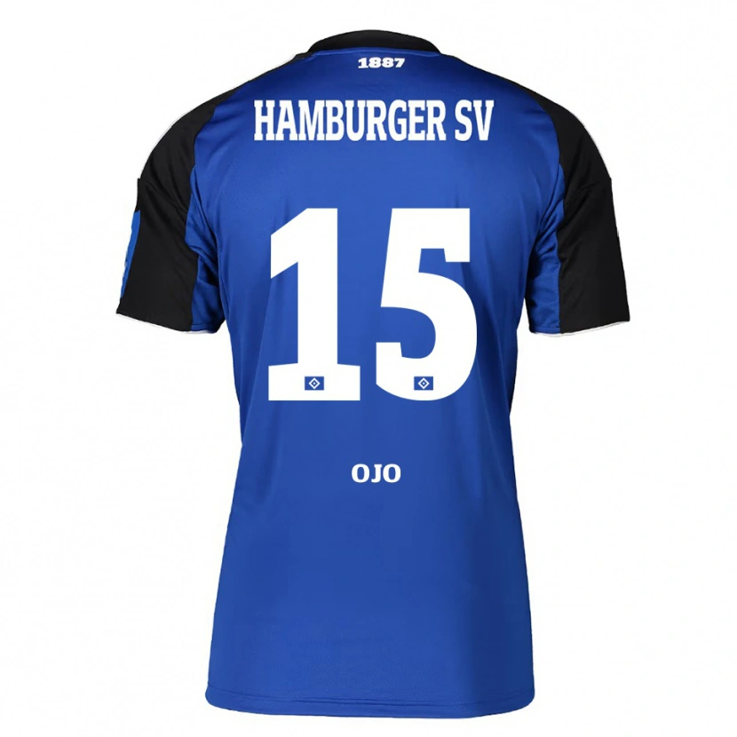 Danxen Niño Camiseta Kelvin Ojo #15 Azul Negro 2ª Equipación 2025/26 La Camisa