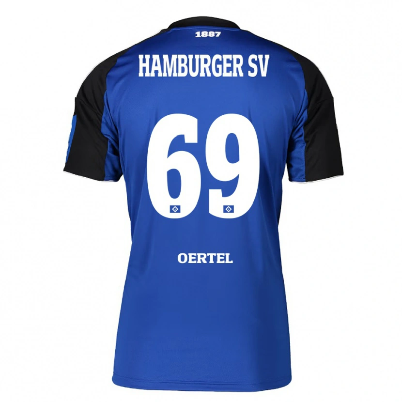 Danxen Niño Camiseta Jan Oertel #69 Azul Negro 2ª Equipación 2025/26 La Camisa