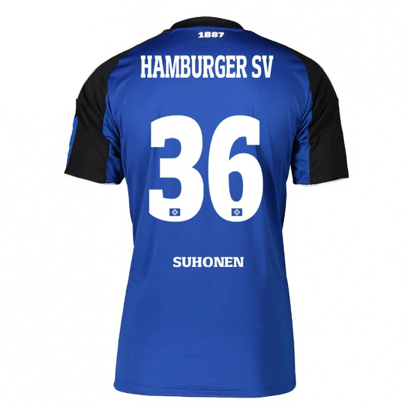 Danxen Niño Camiseta Anssi Suhonen #36 Azul Negro 2ª Equipación 2025/26 La Camisa