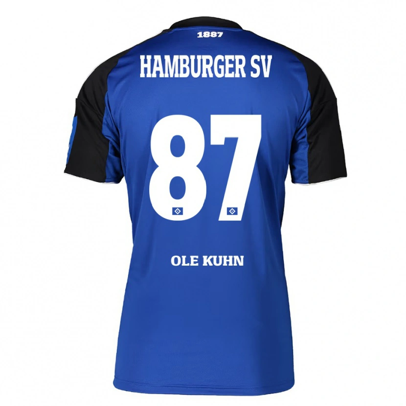 Danxen Niño Camiseta Niklas Ole Kühn #87 Azul Negro 2ª Equipación 2025/26 La Camisa