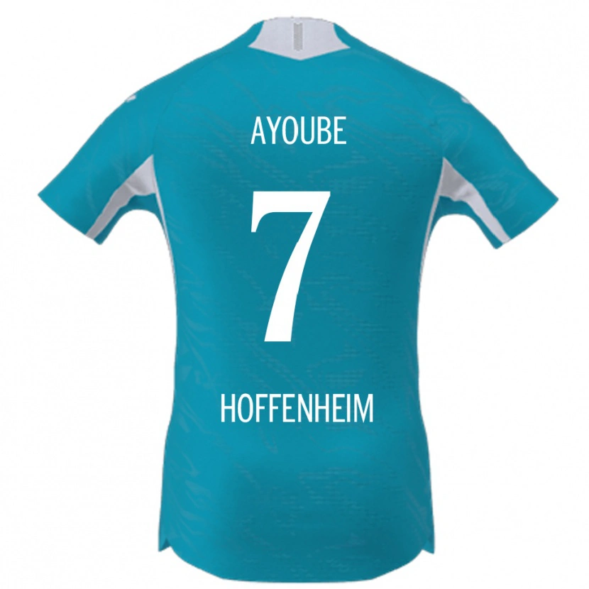 Danxen Niño Camiseta Ayoube Amaimouni-Echghouyab #7 Azul Cielo 2ª Equipación 2025/26 La Camisa