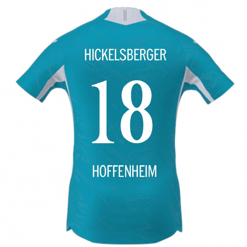 Danxen Niño Camiseta Julia Hickelsberger #18 Azul Cielo 2ª Equipación 2025/26 La Camisa