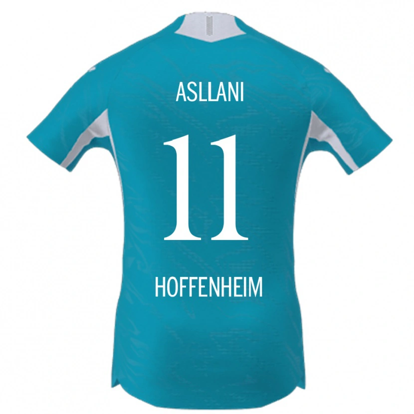 Danxen Niño Camiseta Fisnik Asllani #11 Azul Cielo 2ª Equipación 2025/26 La Camisa
