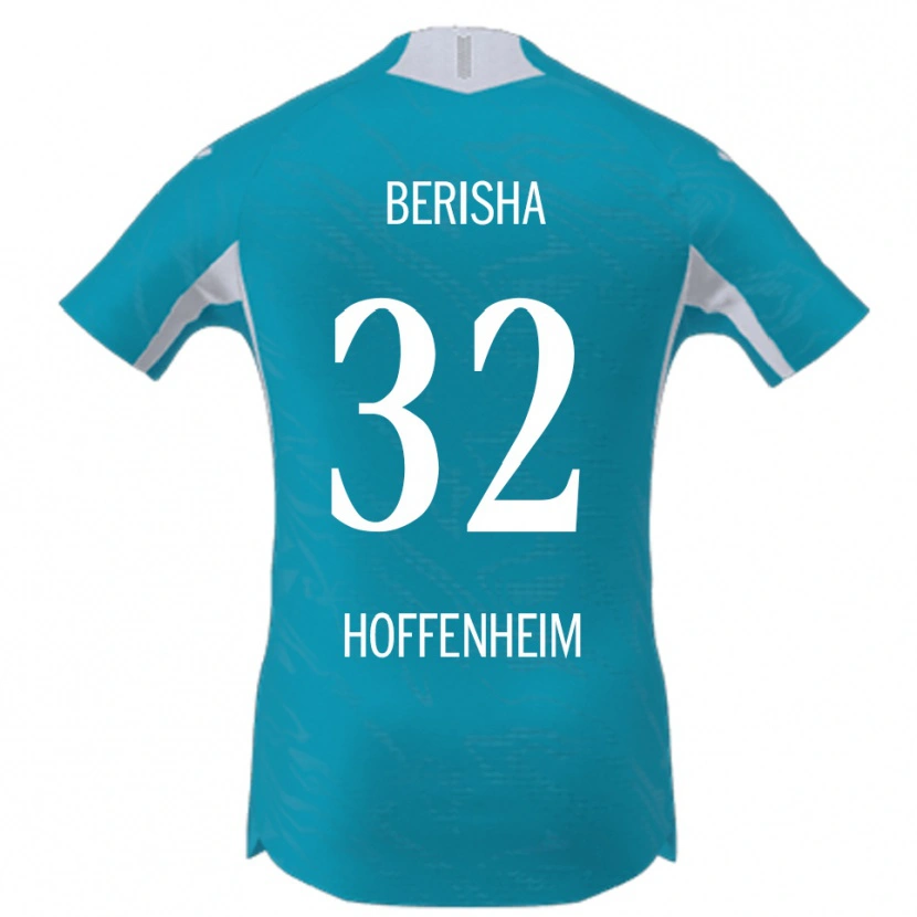 Danxen Niño Camiseta Mergim Berisha #32 Azul Cielo 2ª Equipación 2025/26 La Camisa