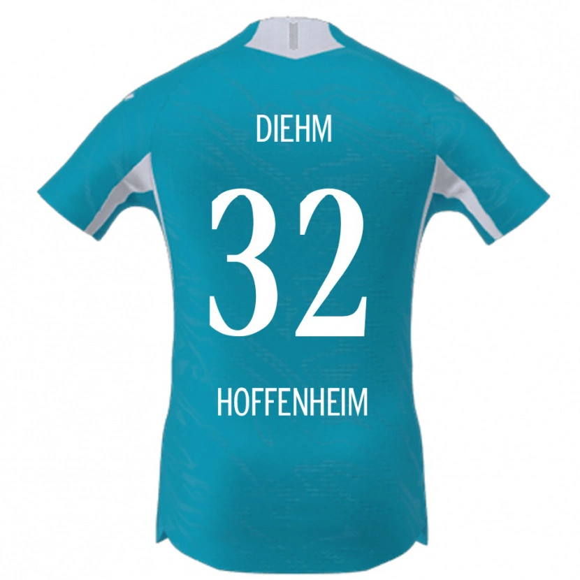 Danxen Niño Camiseta Vanessa Diehm #32 Azul Cielo 2ª Equipación 2025/26 La Camisa