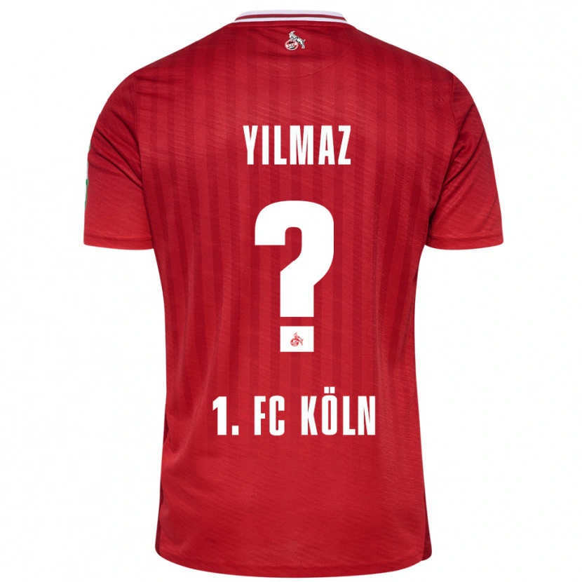 Danxen Niño Camiseta Abdul-Malik Yilmaz #0 Rojo Blanco 2ª Equipación 2025/26 La Camisa