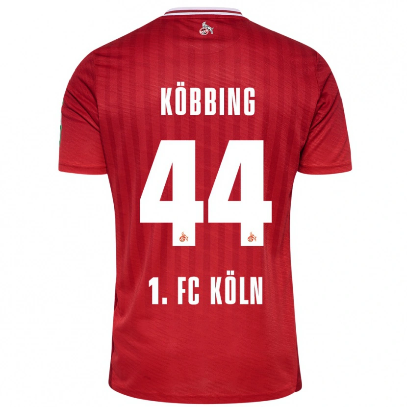 Danxen Niño Camiseta Matthias Köbbing #44 Rojo Blanco 2ª Equipación 2025/26 La Camisa